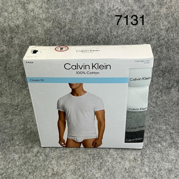 Calvin Klein Other - Calvin Klein Mens 4 Pack Classic Fit 100% Cotton Crew Neck T-Shirts Large Multi